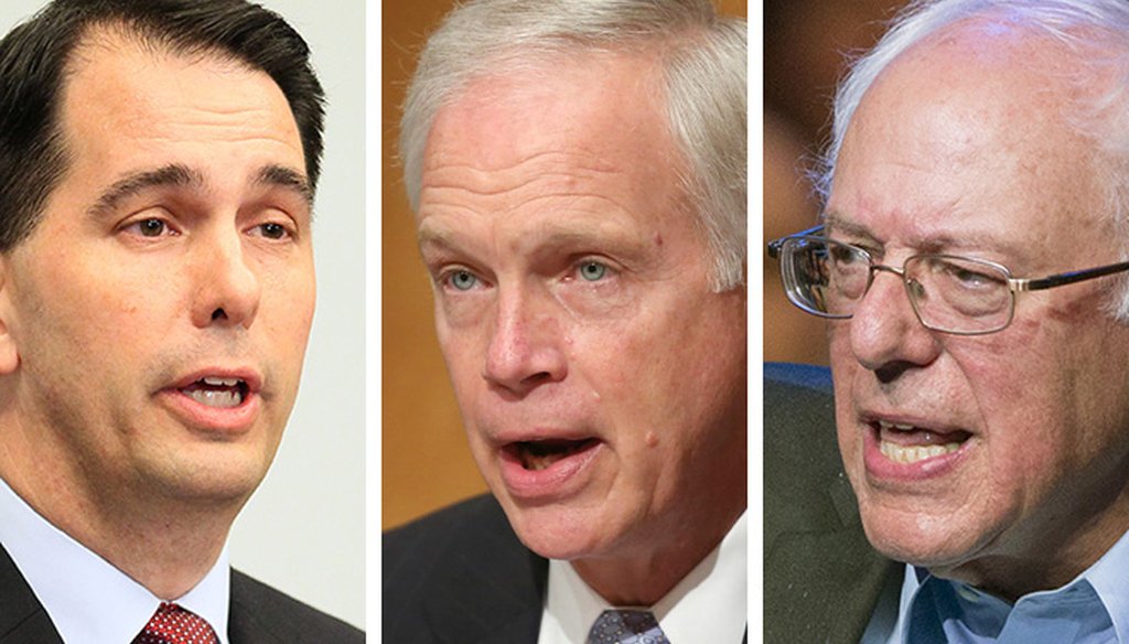 Statements by Scott Walker, Bernie Sanders and Ron Johnson were among the most popular in October.