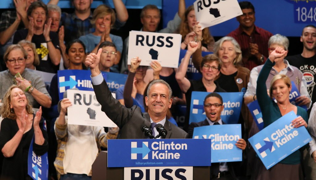 Democrat Russ Feingold falsely claims only his opponent, U.S. Sen. Ron Johnson, a Republican, is benefiting from spending by super PACs. (Michael Sears, Milwaukee Journal Sentinel)