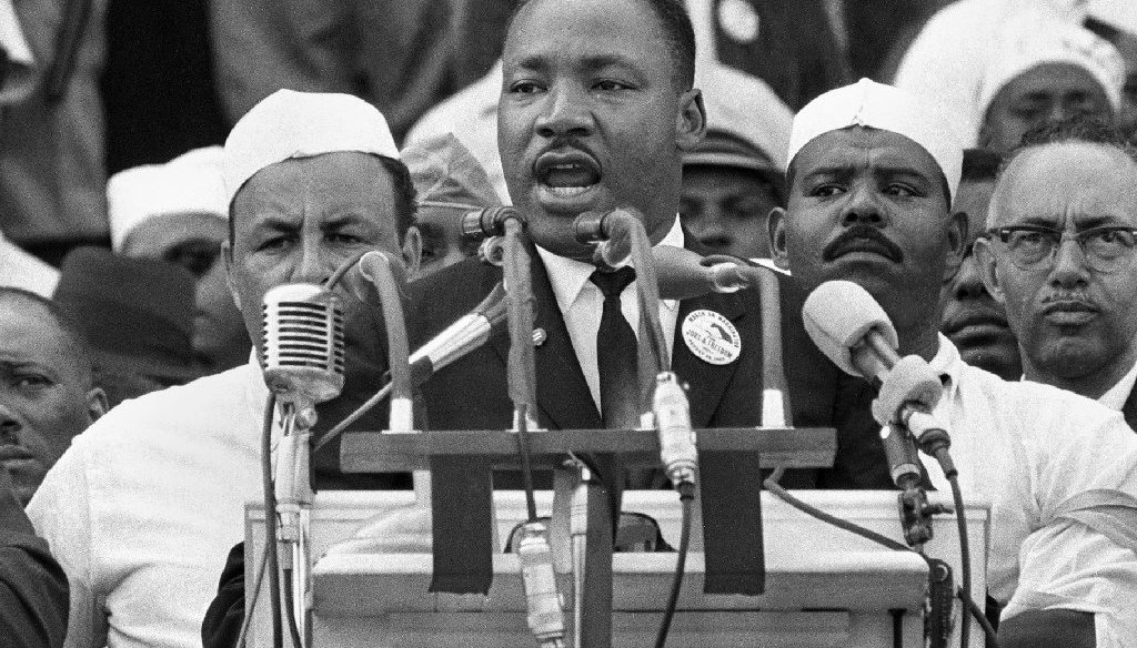 Martin Luther King Jr. had harsh words for both major political parties, experts say. (AP Photo)