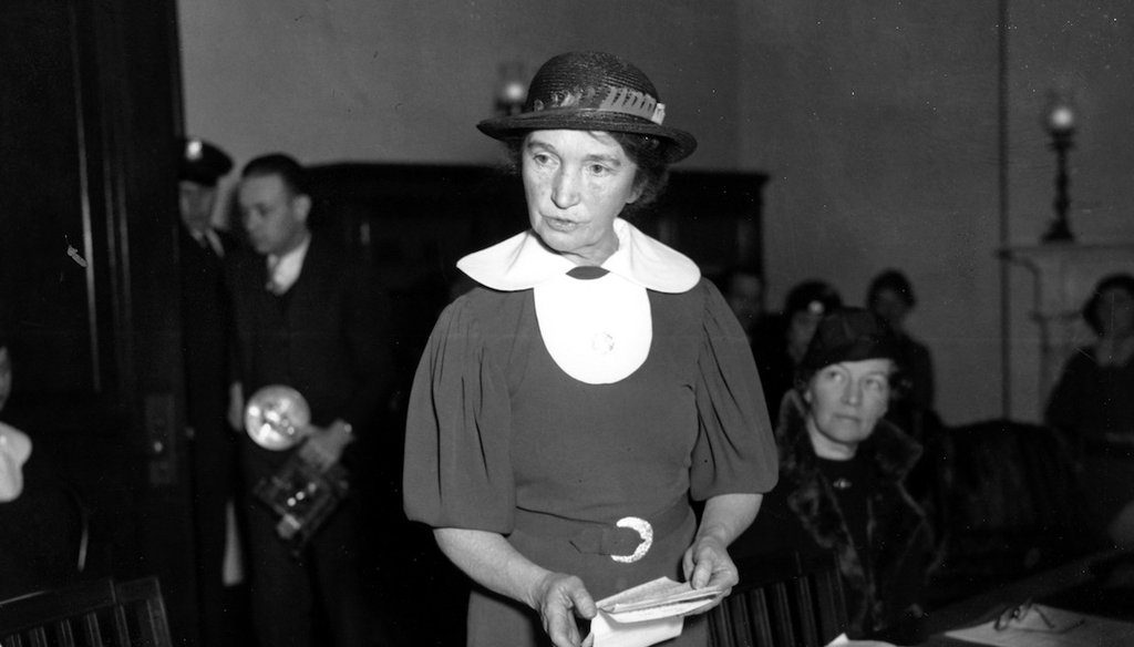 Margaret Sanger is shown in a March 1, 1934 , file photo. (AP)