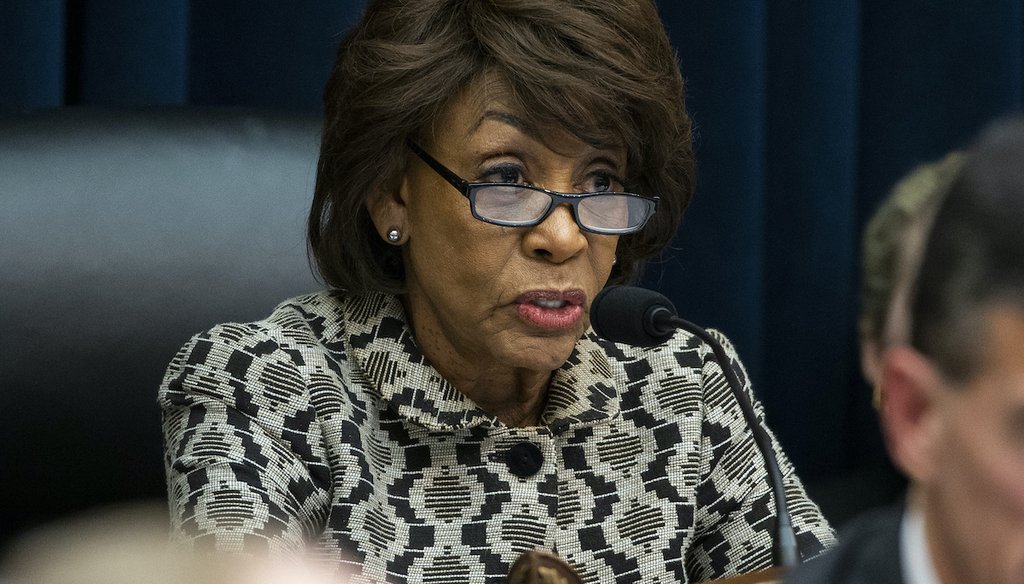 Chairwoman Maxine Waters, of Calif., speaks as Federal Reserve Chairman Jerome Powell testifies before the House Committee on Financial Services, on Capitol Hill, Tuesday, Feb.11, 2020 in Washington. (AP)