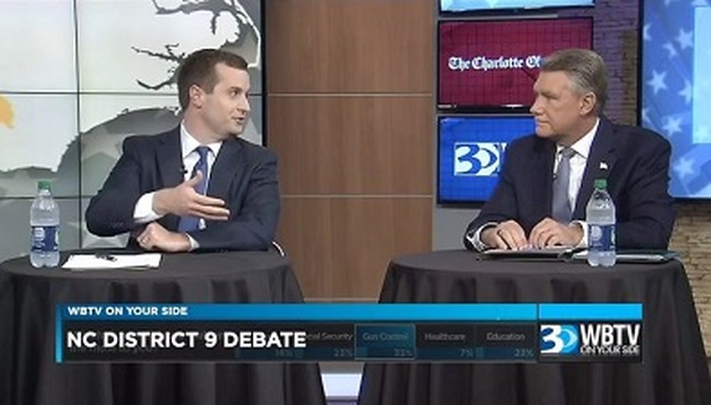 Democrat Dan McCready and Republican Mark Harris are running for North Carolina’s 9th Congressional District. They debated on Oct. 10.