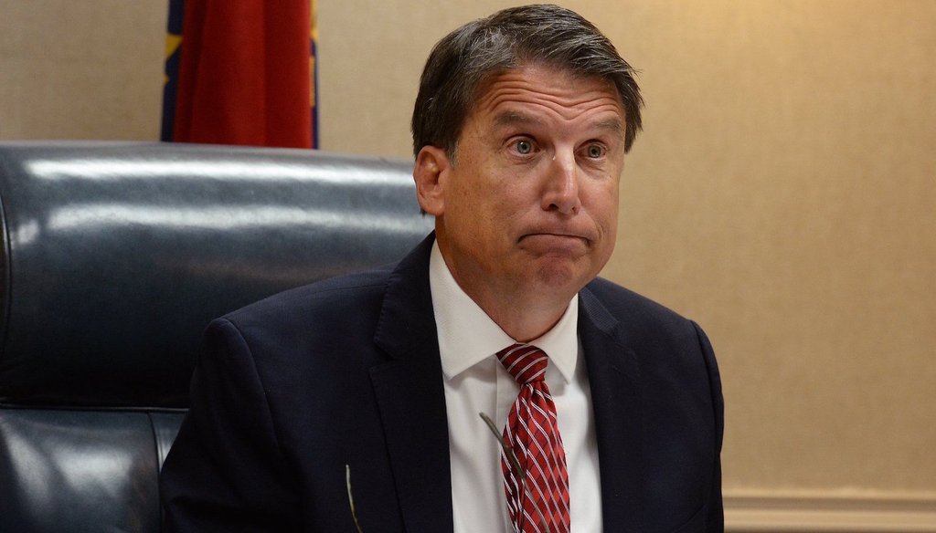 Former Gov. Pat McCrory says North Carolina's bathroom bill was "never really repealed."