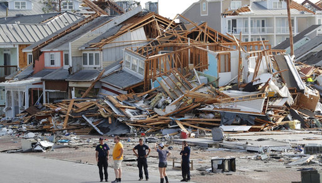 Rescue personnel perform a search in the aftermath of Hurricane Michael in Mexico Beach, Fla., Thursday, Oct. 11, 2018. (AP)