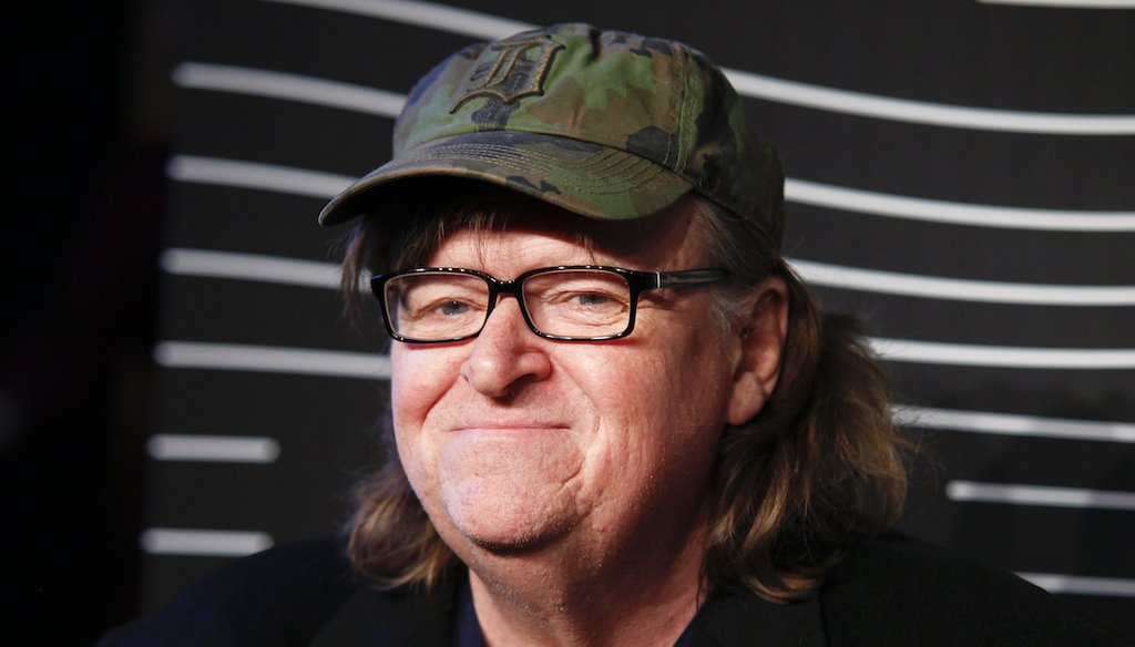 Michael Moore attends the 20th Annual Webby Awards at Cipriani Wall Street in New York on May 16, 2016. (AP)