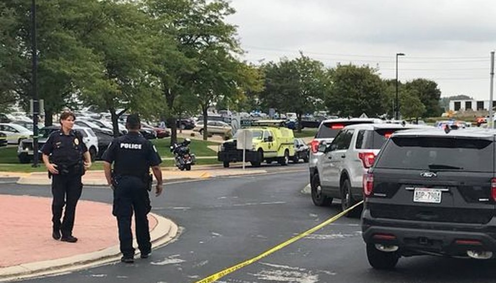 A mass shooting occurred on Sept. 19, 2018 at a software company in Middleton, Wis., near Madison. (Keegan Kyle/USA Today Network-Wisconsin)