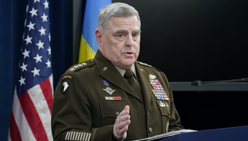 Joint Chiefs Chairman Gen. Mark Milley speaks during a briefing at the Pentagon in Washington, Wednesday, Nov. 16, 2022. (AP)