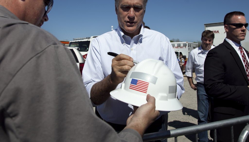 In this Associated Press photo, GOP presidential candidate Mitt Romney is shown campaigning in Louisiana. The Wisconsin primary is April 3, 2012.