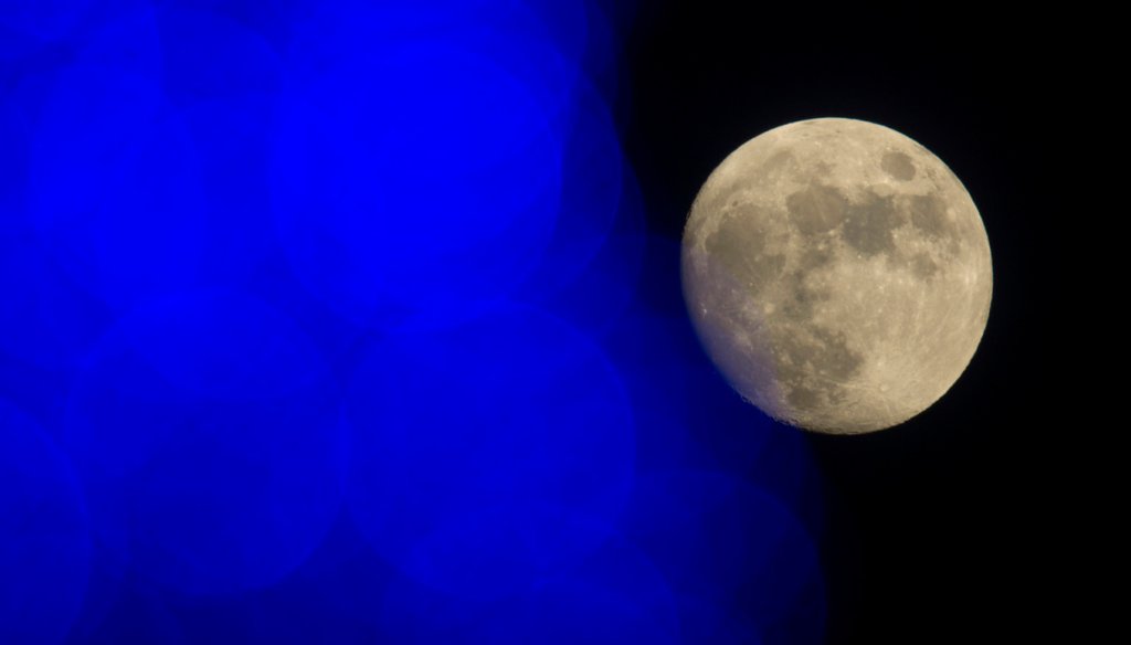 A photo shows the moon as seen from Beijing, China. Dec. 15, 2023 (AP)