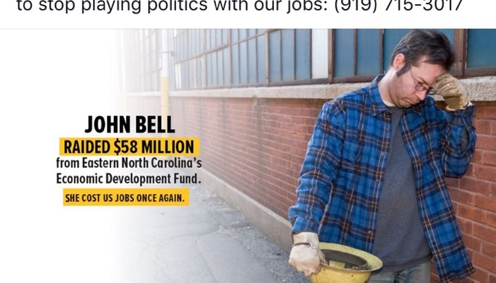 A screenshot of a digital ad created by the N.C. Democratic Party to target state Rep. John Bell.
