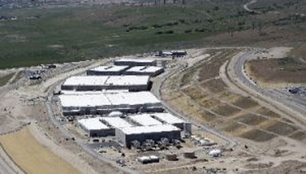 An aerial view of the National Security Agency's Utah Data Center in Bluffdale, Utah, which has come under scrutiny for its role in the collection of data on telephone and Internet traffic.