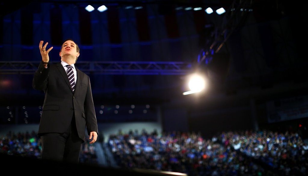 U.S. Sen. Ted Cruz, R-Texas,  announced his candidacy for the 2016 Republican presidential nomination at Liberty University in Lynchburg, Va., on March 23, 2015.