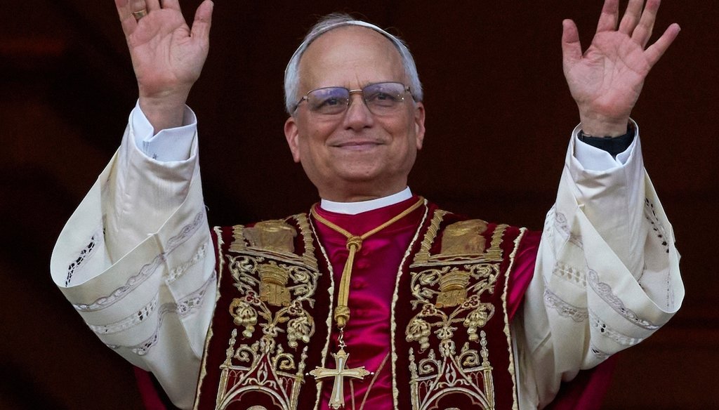 Newly elected Pope Leo XIV appears at the balcony of St. Peter's Basilica at the Vatican, May 8, 2025. (AP)