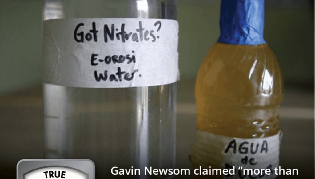 California Gov. Gavin Newsom has made ensuring clean drinking water a top priority early in his term in office. Graphic by PolitiFact California