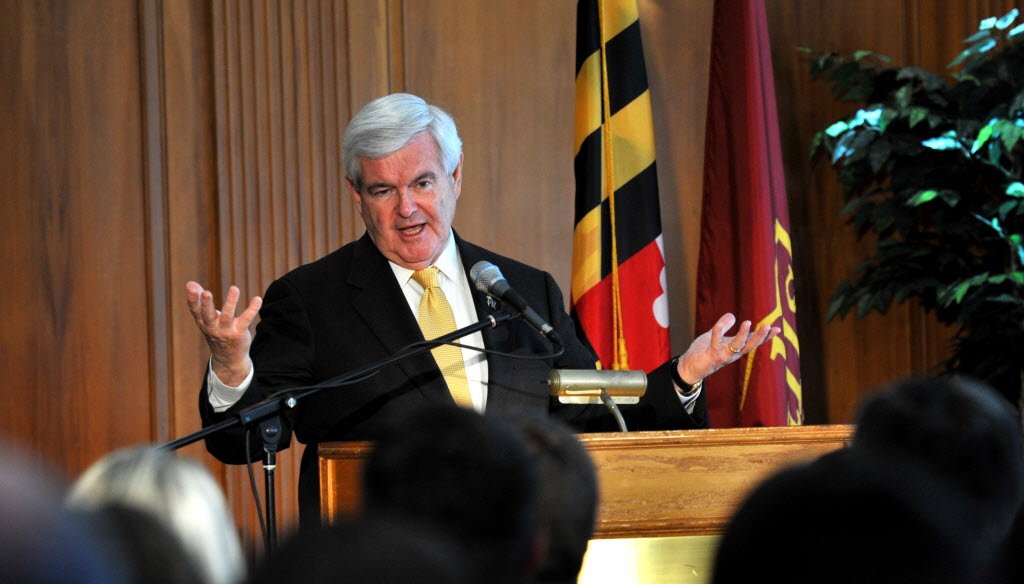 In this Associated Press photo, GOP presidential candidate Newt Gingrich campaigns in Maryland. The Wisconsin primary is Tuesday.