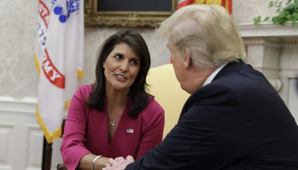 Nikki Haley, the former South Carolina governor, served as ambassador to the United Nations under President Donald Trump. (AP)