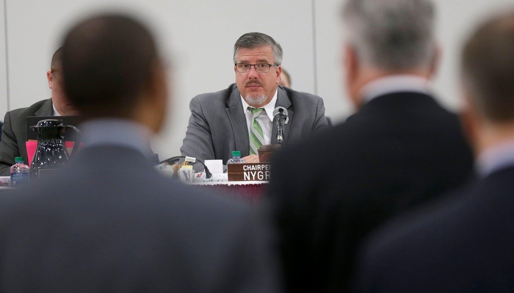 Rep. John Nygren, R-Marinette, says the GOP tax plan is better for middle class families since "88% of the tax relief goes to those making $100,000 or less." Nygren is pictured here at a hearing in April 2018. Mike De Sisti, Milwaukee Journal Sentinel