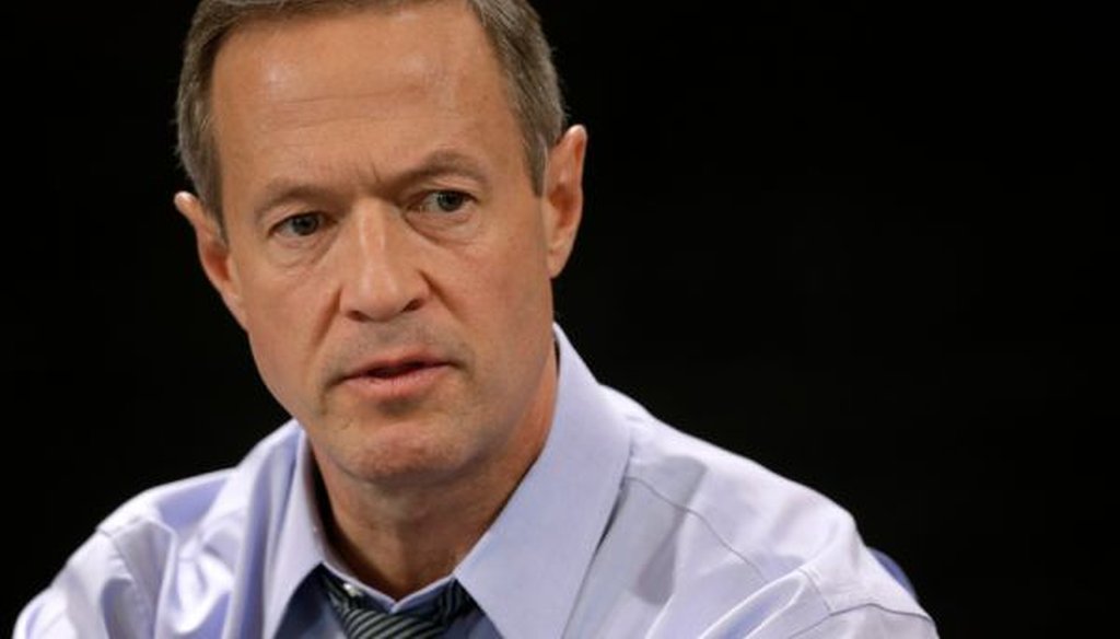Outgoing Maryland Gov. Martin O'Malley speaks with reporters during a roundtable on Jan. 16, 2015.