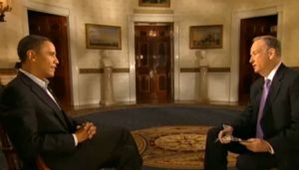 Fox News host Bill O'Reilly interviewed President Obama at the White House on Sunday.