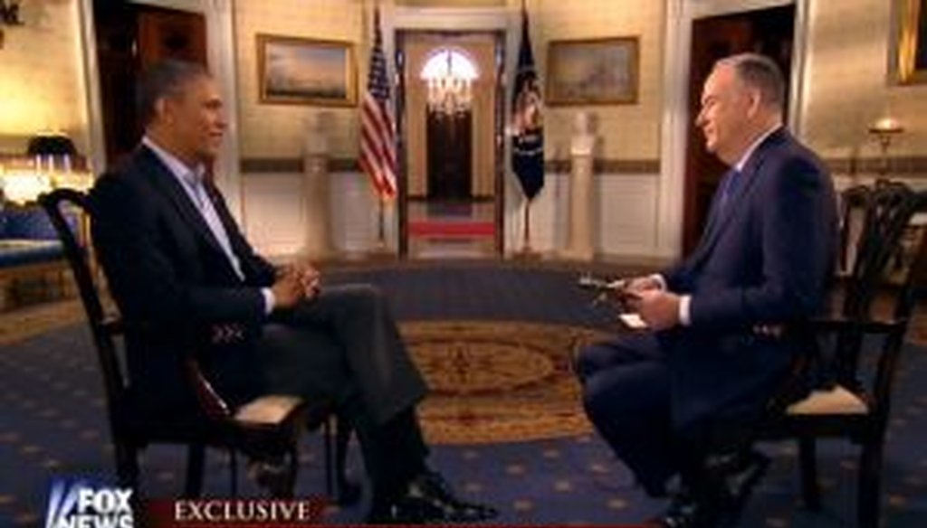 Fox News' Bill O'Reilly's interview of President Barack Obama aired on Super Bowl Sunday.