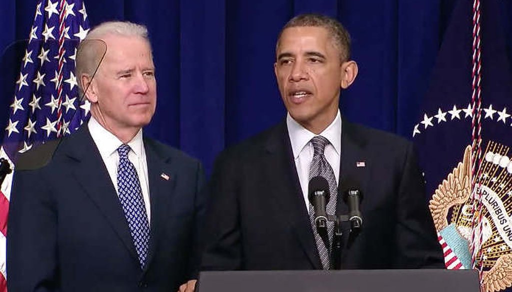 In the wake of the 2012 elementary school shooting in Newtown, Conn., President Barack Obama and Vice President Joe Biden release a plan to curtail gun violence. (White House/screengrab)