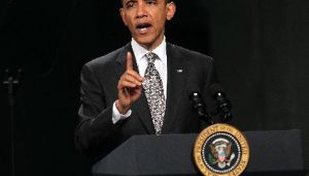 President Barack Obama speaks at the College of Nanoscale Science and Engineering at the University at Albany on May 8, 2012.