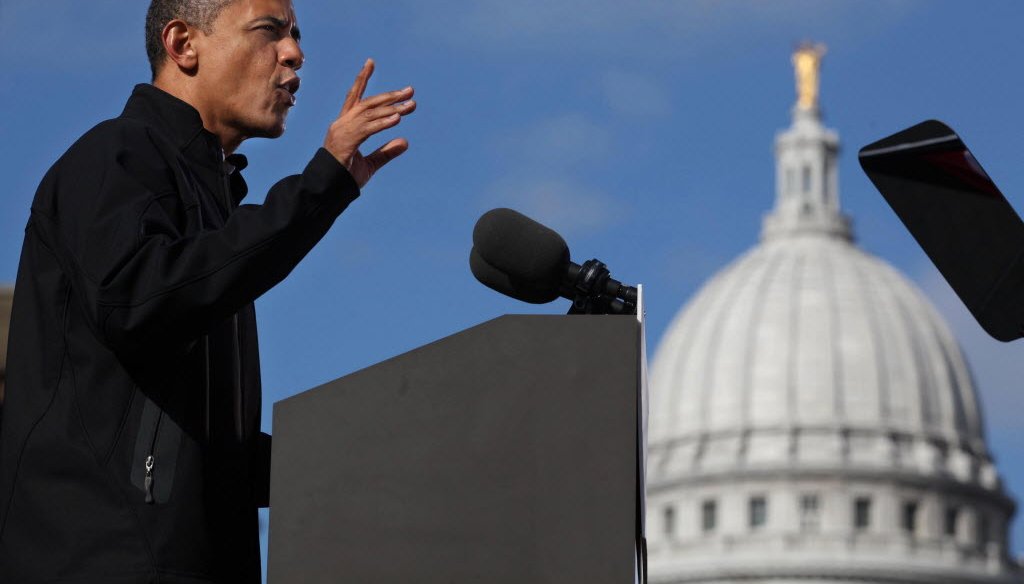President Barack Obama campaigned in Madison on Nov. 5, 2012, the day before the 2012 presidential election. (Rick Wood photo)