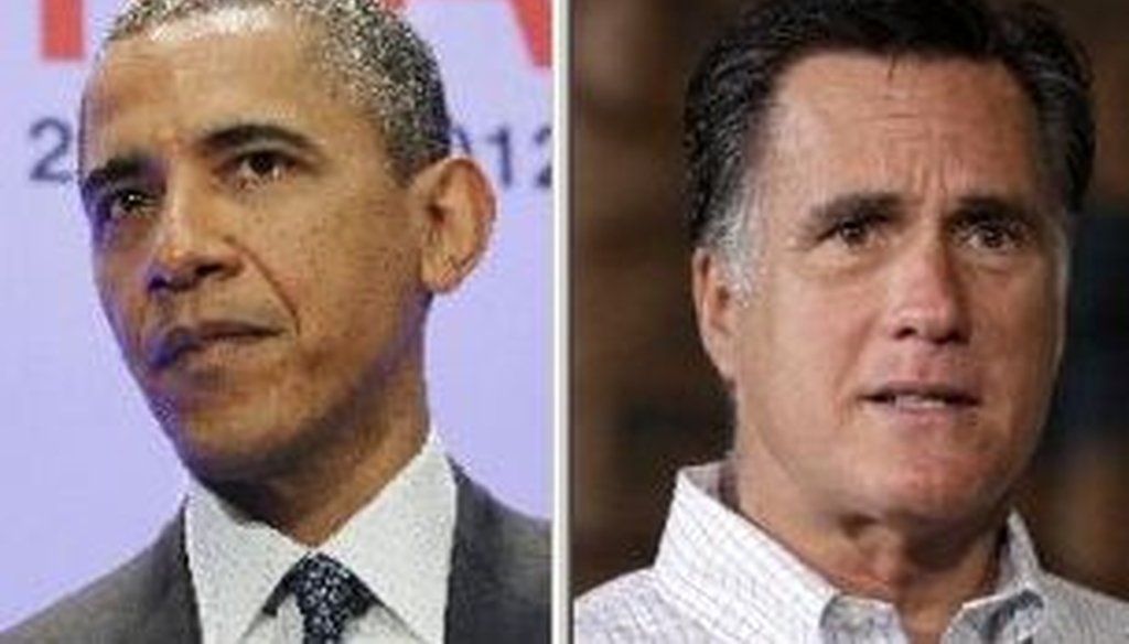 President Barack Obama and Mitt Romney are dueling with statistics over Romney's job-creation record as Massachusetts governor.