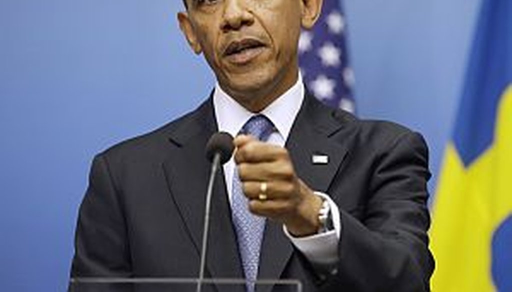 President Barack Obama spoke about Syria, red lines and the international community at a press conference in Stockholm, Sweden, on Sept. 4, 2013.