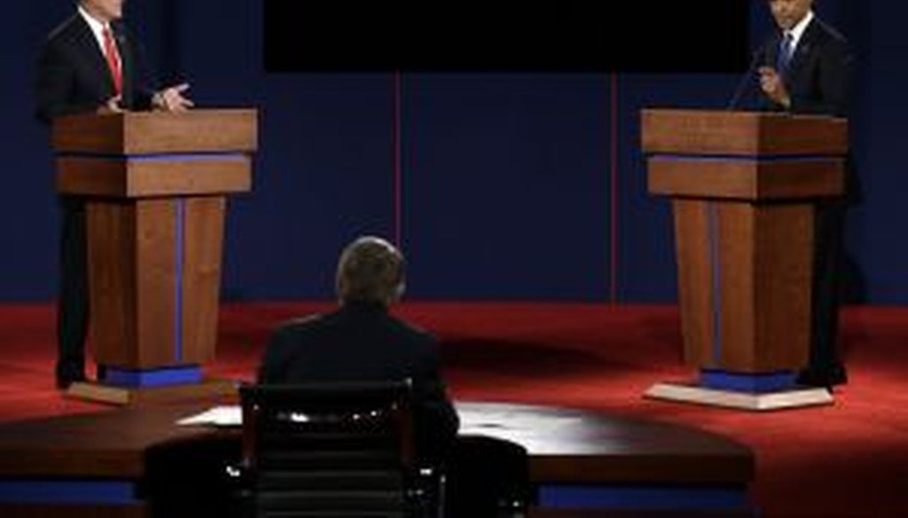 Barack Obama and Mitt Romney debated in Denver on Oct. 3, 2012