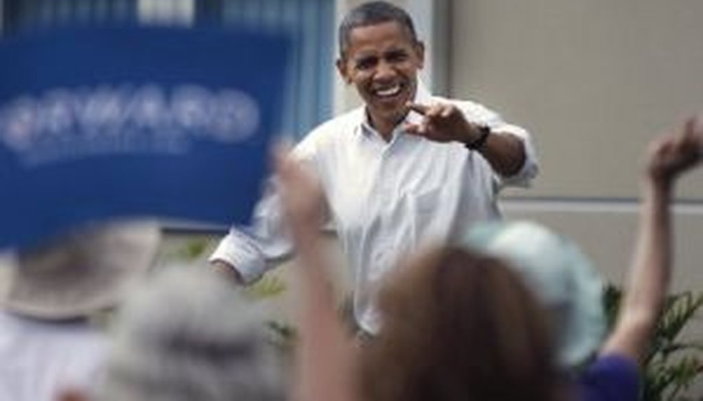 President Barack Obama addresses a rally at St. Petersburg College's Seminole Campus on Sept. 8, 2012.