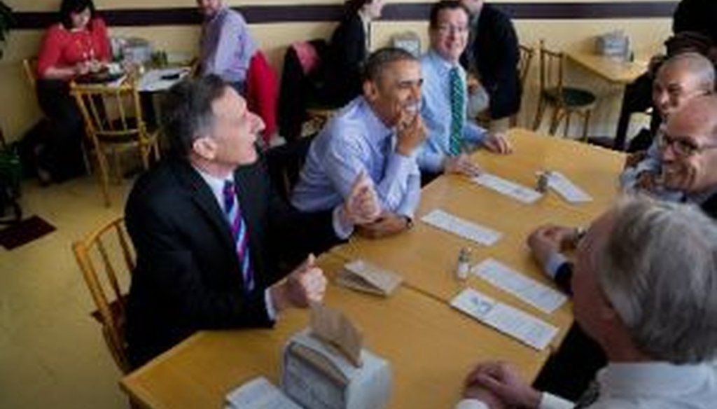 President Barack Obama during a meeting at Cafe Beauregard in New Britain, Conn., on March 5, 2014. He spent a portion of the day urging Congress to approve a minimum wage hike from $7.25 to $10.10.