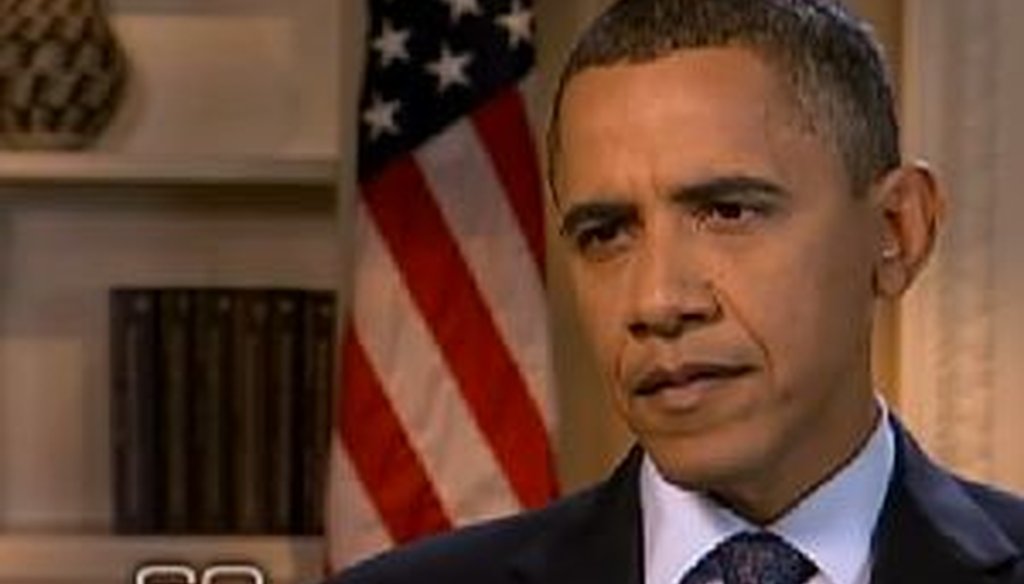 President Obama was interviewed on "60 Minutes."