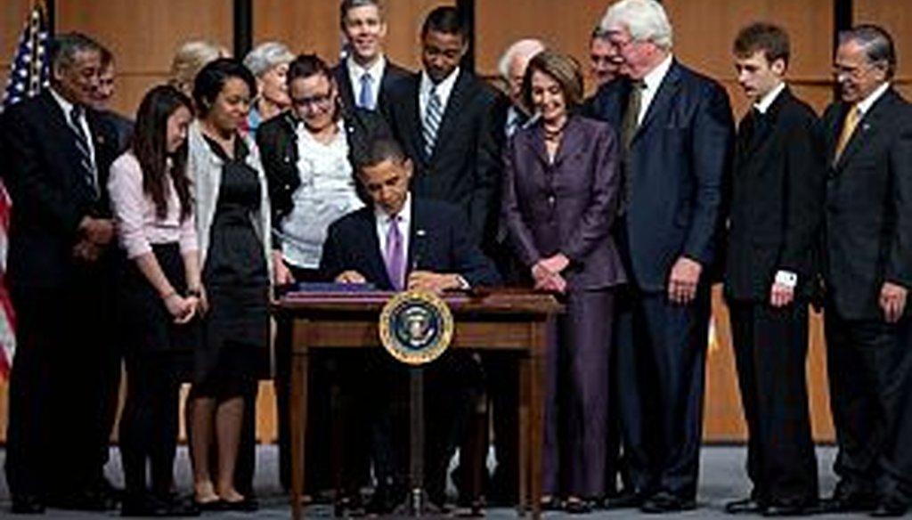 President Barack Obama signed the Health Care and Education Reconciliation Act of 2010 into law.