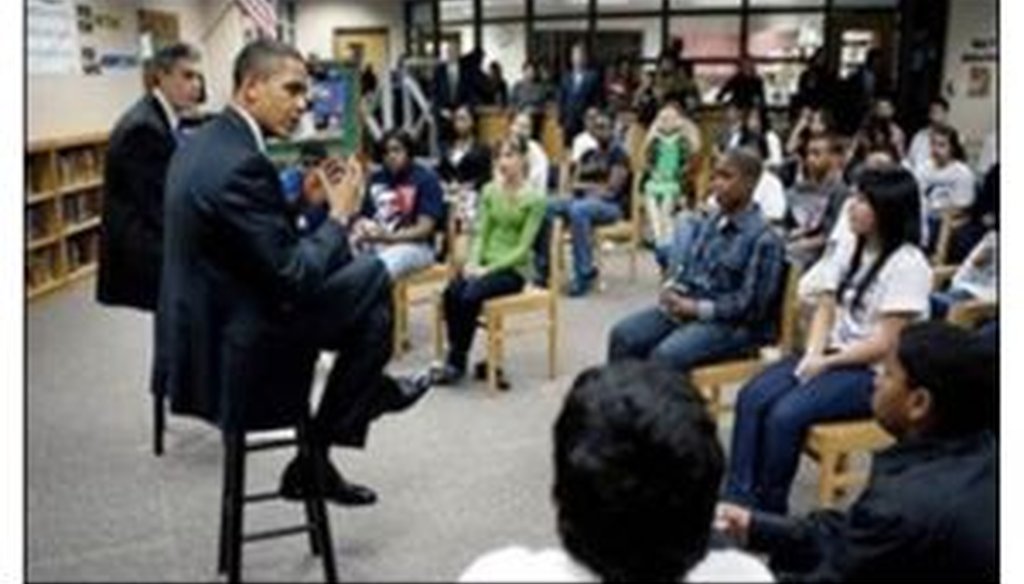 Did a student tell President Barack Obama to solve gun violence by stopping his clapping?