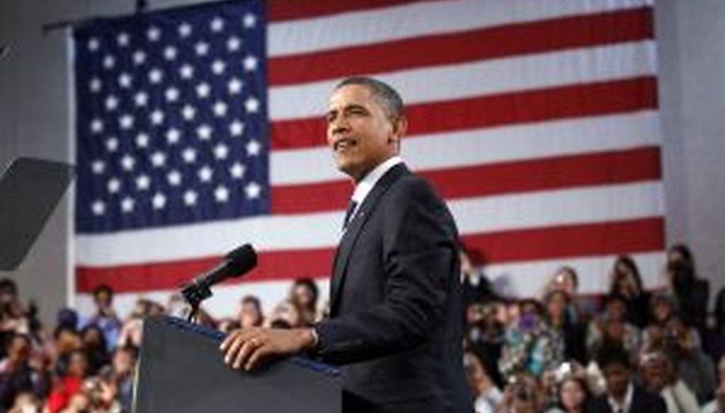 President Obama delivers a speech on the economy in Ohio. 