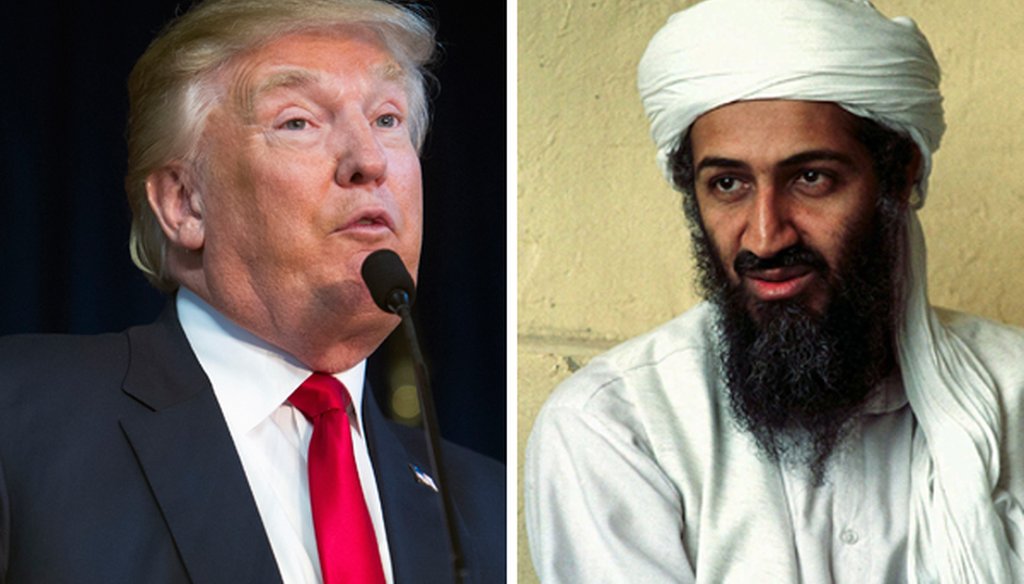Donald Trump says he was among the first to recognize the danger posed by Osama bin Laden