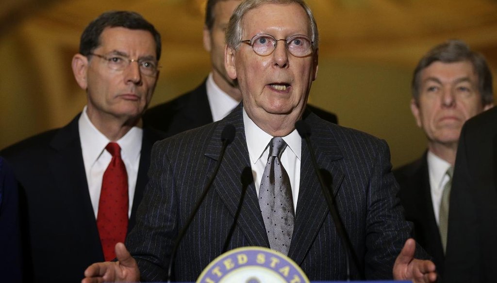 Senate Majority Leader Mitch McConnell, R-Ky., promised a new era of inclusion in the Senate. Has the GOP-led Senate really allowed more amendment votes than Harry Reid in all of 2014? (Getty)