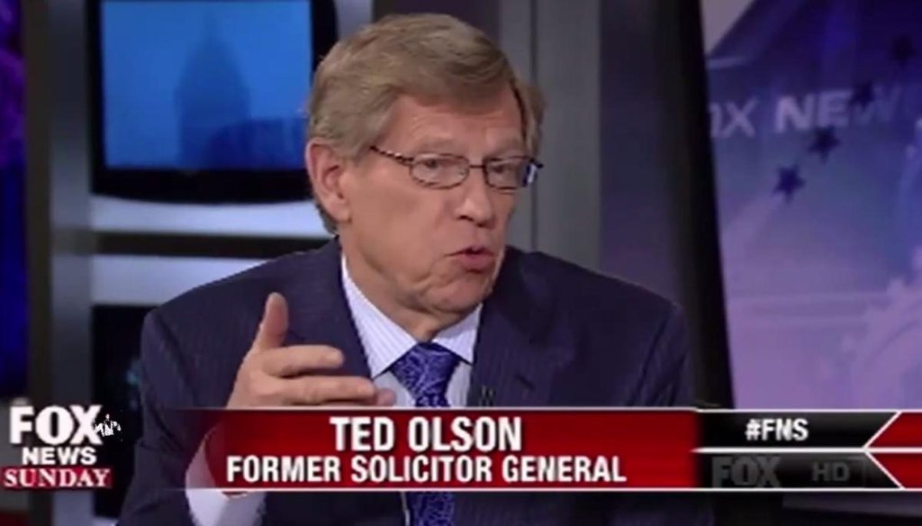 Ted Olson explains why he supports the legality of same-sex marriage on "Fox News Sunday" on Jan. 18, 2015.