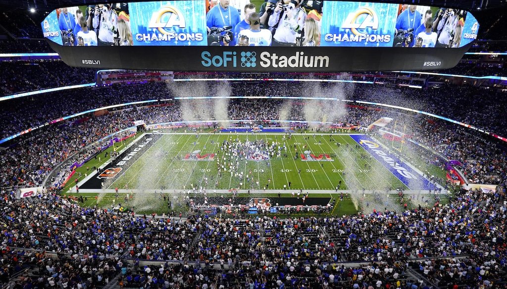 PolitiFact  What's missing from claims comparing unmasked Super Bowl fans  with children in schools