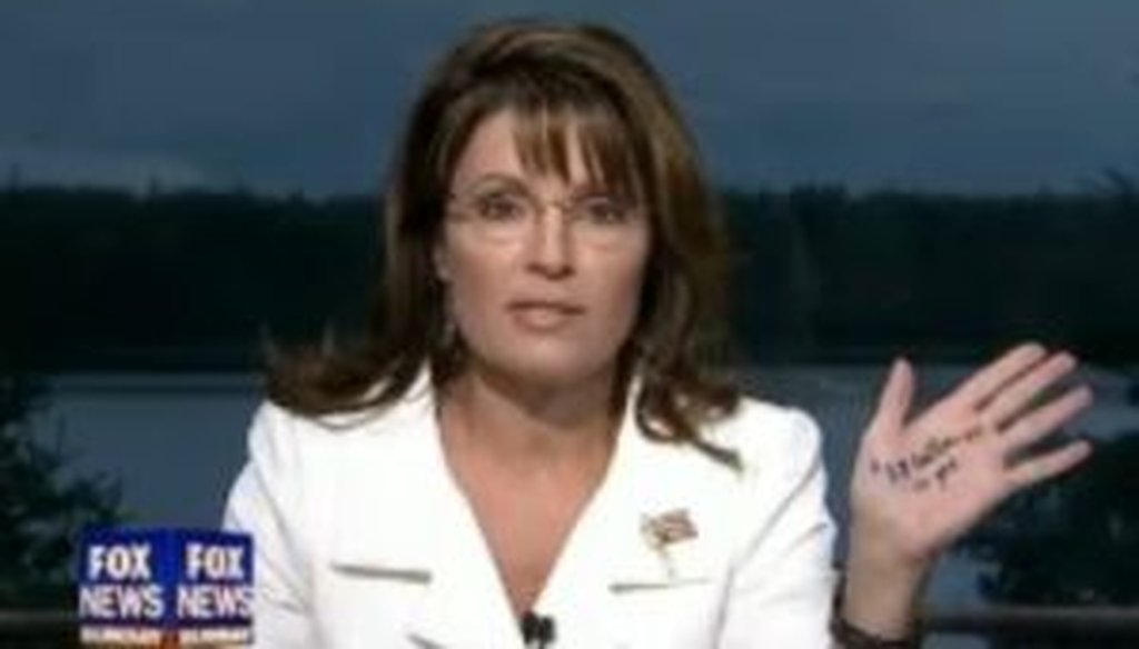 Sarah Palin attacks the Democratic proposal on letting the Bush tax cuts expire for the wealthy.