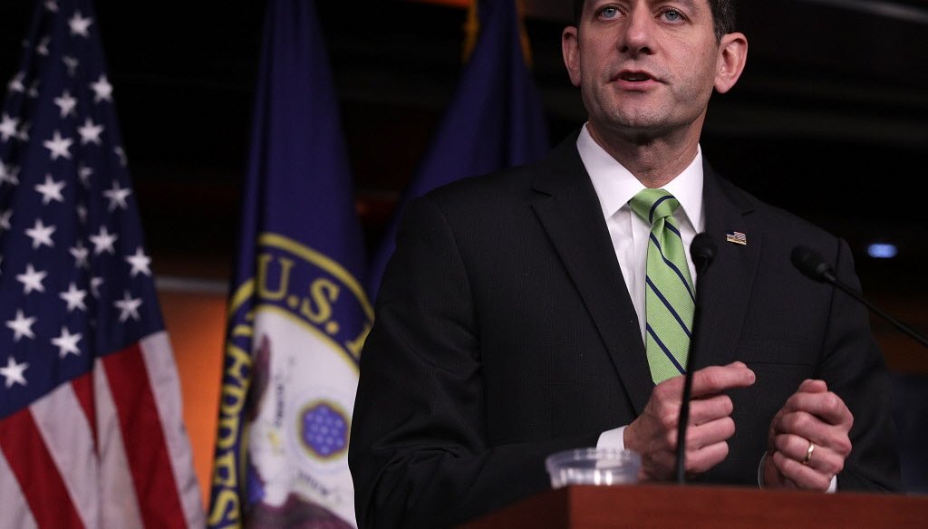 House Speaker Paul Ryan, R-Wisconsin, said if someone "on a terror watch list" tries to buy a gun, authorities are notified. (Photo by Getty)