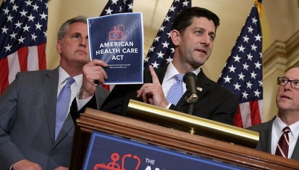 House Speaker Paul Ryan has touted an estimate that the Republican plan for replacing Obamacare would reduce premiums 10 percent. But there's more to know about that claim. (Getty Images)