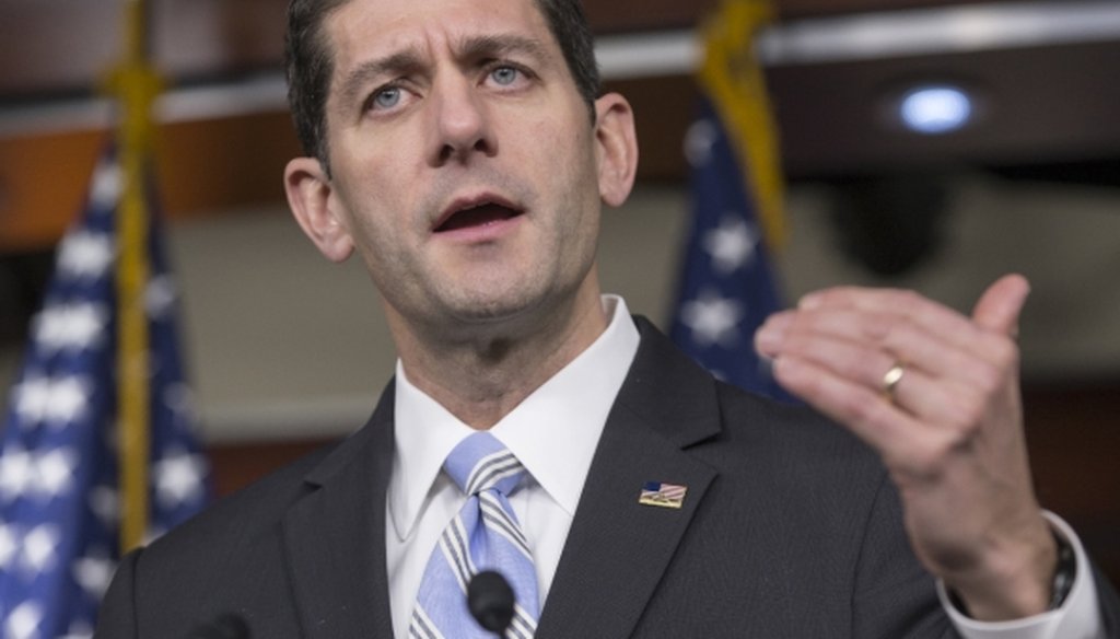 House Speaker Paul Ryan of Wisconsin talks to reporters on Capitol Hill on Jan. 7, 2016. (AP/J. Scott Applewhite)