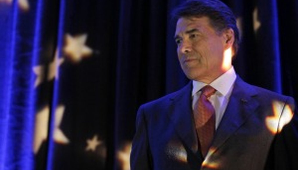 Gov. Rick Perry was in San Diego last week and spoke at a Boy Scouts event aboard the USS Midway Museum.