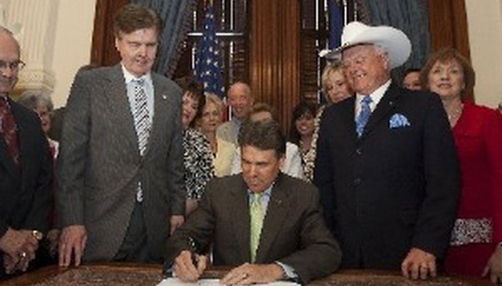 In May 2011, Texas Gov. Rick Perry signed into law a mandate that women seeking an abortion first have a sonogram. (Source: Rodolfo Gonzalez/American-Statesman)