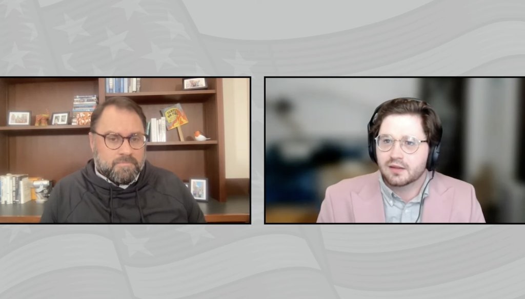 PolitiFact Executive Director Aaron Sharockman speaks to Peter Benzoni, investigative data and research analyst on the Alliance for Securing Democracy’s information manipulation team, on the ways that Russia influenced the U.S. media landscape.