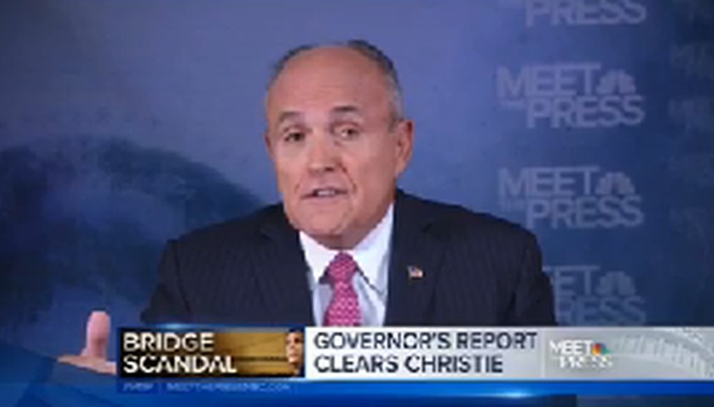 Rudy Giuliani appeared on NBC's "Meet the Press."