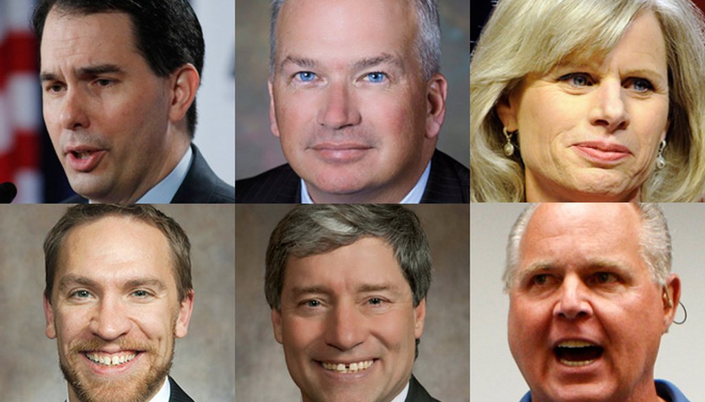 Individuals who were included in a roundup of PolitiFact Wisconsin's first 1,000 items