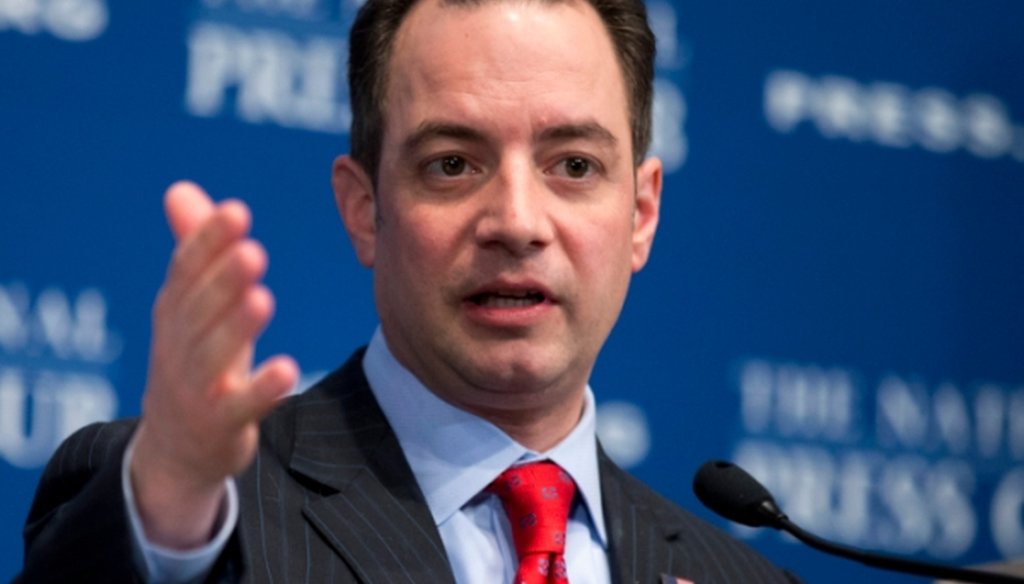 Republican National Committee chairman Reince Priebus in a March 18, 2013, file photo.